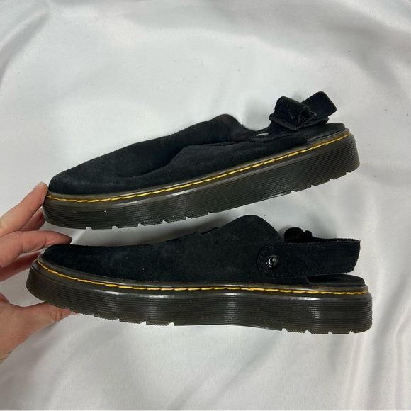 Dr. Martens | Carlson Slingback Mule Black Suede Clogs Women’s Size 9 - Picture 12 of 13